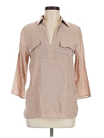 NY Collection 3/4 Sleeve Button-Down Shirt (view 1)