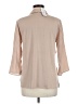 NY Collection Tan 3/4 Sleeve Button-Down Shirt Size M - photo 2