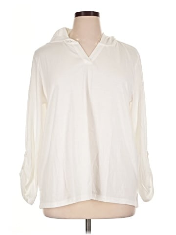 Weekends by Chico's Long Sleeve Polo (view 1)
