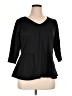 Studio Works Black 3/4 Sleeve Top Size 1X - photo 1