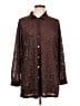 Marisol Brown Long Sleeve Blouse Size L - photo 1