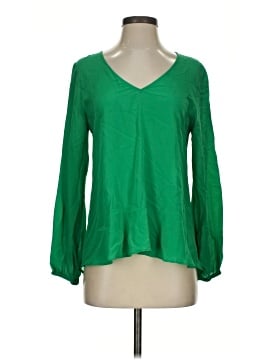 Lavender Brown Long Sleeve Silk Top