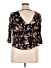 Xhilaration 100% Rayon Black Short Sleeve Blouse Size XL - photo 2