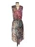 LA Made 100% Polyester Print Gray Casual Dress Size S - photo 1