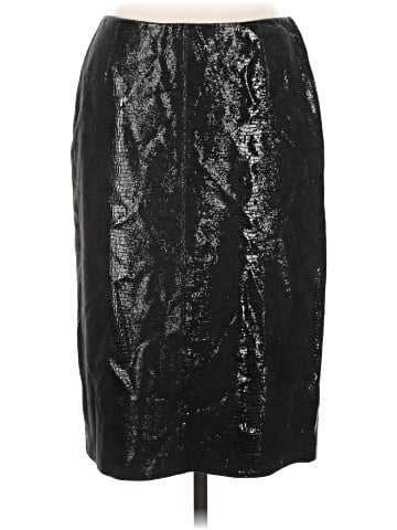 Linda Allard Ellen Tracy Leather Skirt (view 1)