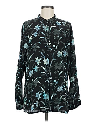 Johnny Was Long Sleeve Silk Top (view 1)