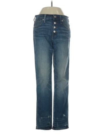 Madewell Slim Straight Jeans: Distressed Button-Front Edition (view 1)