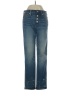 Madewell Blue Slim Straight Jeans: Distressed Button-Front Edition Size 26 waist - photo 1