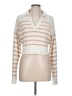 Olivaceous 100% Cotton Stripes Ivory Pullover Sweater Size L - photo 1