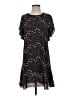 CAbi 100% Polyester Print Black Casual Dress Size XS - photo 1