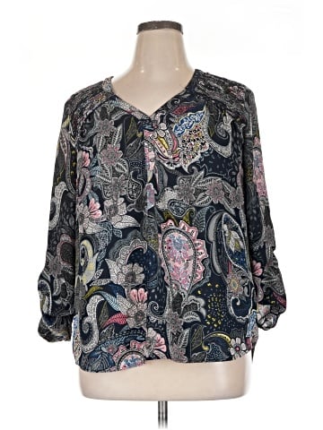 Black Rainn 3/4 Sleeve Blouse (view 1)