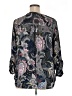 Black Rainn 100% Polyester Paisley Gray 3/4 Sleeve Blouse Size XL - photo 2