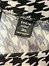 Shein Curve 100% Polyester Houndstooth Black 3/4 Sleeve Blouse Size 16 Plus (2) - photo 7