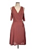 Alya Solid Brown Burgundy Cocktail Dress Size L - photo 1