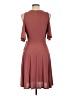Alya Solid Brown Burgundy Cocktail Dress Size L - photo 2