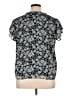 CeCe 100% Polyester Floral Blue Short Sleeve Blouse Size XL - photo 2