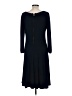 Talbots Solid Black Casual Dress Size M - photo 2