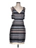 Venus 100% Polyester Stripes Gray Casual Dress Size 12 - photo 1