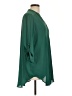Lush 100% Polyester Green 3/4 Sleeve Blouse Size L - photo 4