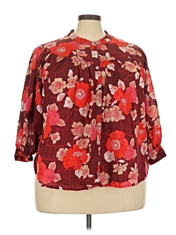 Porridge 3/4 Sleeve Blouse (view 1)