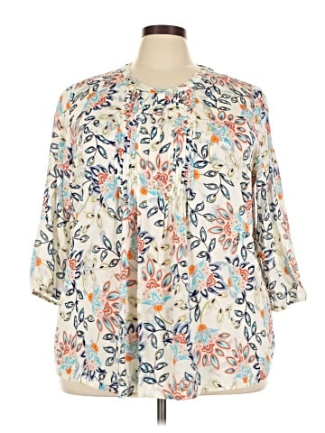 Pale Sky 3/4 Sleeve Blouse (view 1)