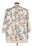 Pale Sky 100% Rayon Floral Ivory 3/4 Sleeve Blouse Size 3X - photo 2