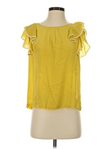 Odille Short Sleeve Silk Top (view 1)