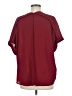 Lush 100% Polyester Burgundy Short Sleeve Blouse Size M - photo 2
