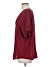 Lush 100% Polyester Burgundy Short Sleeve Blouse Size M - photo 5