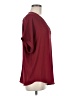 Lush 100% Polyester Burgundy Short Sleeve Blouse Size M - photo 4