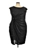Connected Apparel Metallic Black Cocktail Dress Size 22 - photo 1