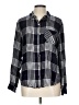 Forever 21 Plaid Black Long Sleeve Button-Down Shirt Size L - photo 1
