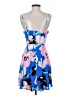 Express 100% Polyester Print Blue Cocktail Dress Size S - photo 2