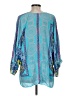 Single 100% Silk Blue 3/4 Sleeve Silk Top Size M - photo 2