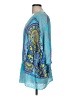 Single 100% Silk Blue 3/4 Sleeve Silk Top Size M - photo 5