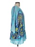 Single 100% Silk Blue 3/4 Sleeve Silk Top Size M - photo 4