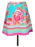 Lilly Pulitzer 100% Silk Tropical Teal Silk Skirt Size XXS - photo 2