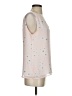 Pixley 100% Polyester Stars Pink Sleeveless Blouse Size S - photo 4