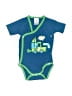 Zutano 100% Cotton Blue Short Sleeve Onesie 3-6 MO / 6 MO - photo 1