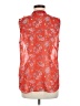 CAbi 100% Polyester Orange Sleeveless Blouse Size M - photo 2