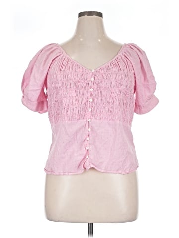 a.n.a. A New Approach Short Sleeve Blouse (view 1)