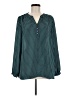 Laundry by Shelli Segal 100% Polyester Houndstooth Teal Long Sleeve Blouse Size M - photo 1
