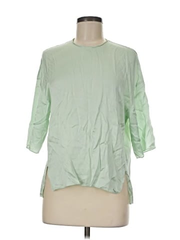 Vince. 3/4 Sleeve Silk Top (view 1)