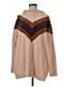 Free People Chevron-herringbone Tan Poncho Size M - photo 1