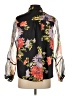 Fate 100% Polyester Floral Black 3/4 Sleeve Blouse Size S - photo 2
