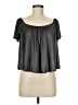 Ecote 100% Polyester Gray Short Sleeve Blouse Size M - photo 1