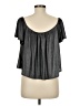 Ecote 100% Polyester Gray Short Sleeve Blouse Size M - photo 2