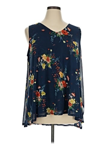 Roz & Ali Sleeveless Blouse (view 1)