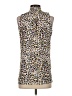 Ariella Animal Print Brown Sleeveless Blouse Size S - photo 2