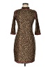 Slate & Willow Animal Print Brown Cocktail Dress Size M - photo 1